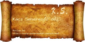 Kacz Seherezádé névjegykártya